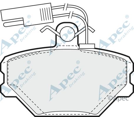 APEC BRAKING Комплект тормозных колодок, дисковый тормоз PAD690